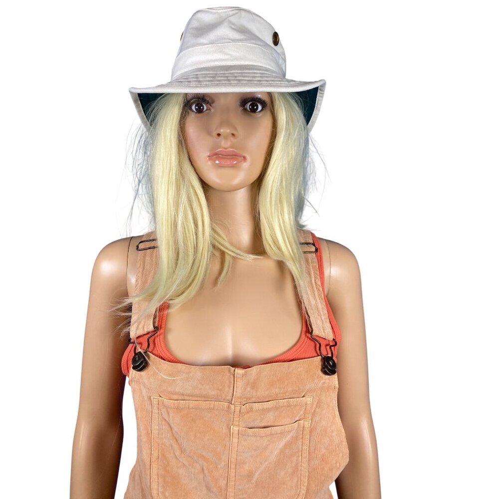 Tilley Endurables T4 Cotton Duck Sun Hat 6 7/8 XS 55.5cm Vintage HTF Ivory Green